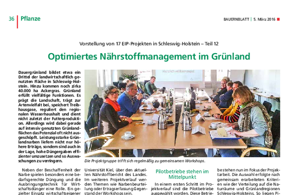 Optimiertes Nährstoffmanagement im Grünland