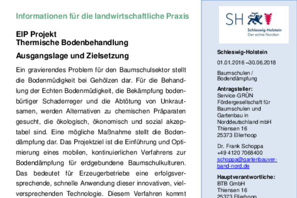 Praxisblatt der OG Thermische Bodenbehandlung