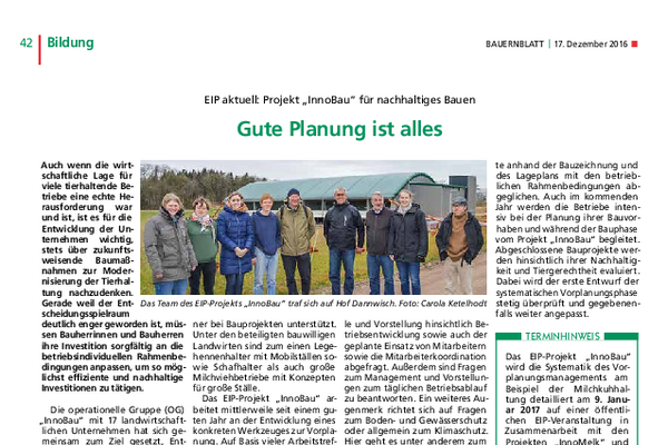 EIP aktuell: Gute Planung ist alles