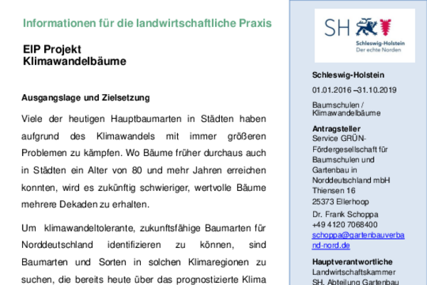 Praxisblatt der OG Klimawandelbäume