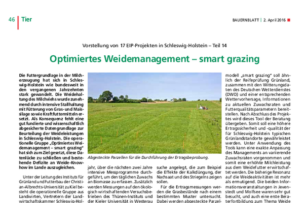 Optimiertes Weidemanagement - smart grazing