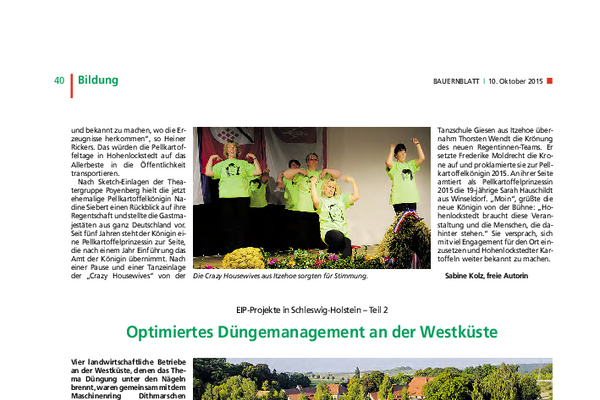 Optimiertes Düngemanagement an der Westküste